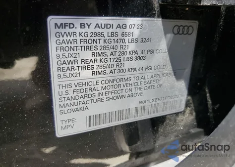 2023 Audi Q7 Premium Plus from USA, damaged, VIN WA1LXBF71PD030355